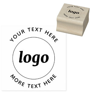 Eenvoudige Logo Met Tekst Zakelijke Promotie Rubberstempel