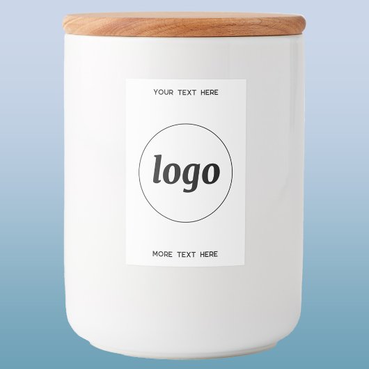 Eenvoudige logo met tekst Zakelijke promotie Voedselcontainer Etiket