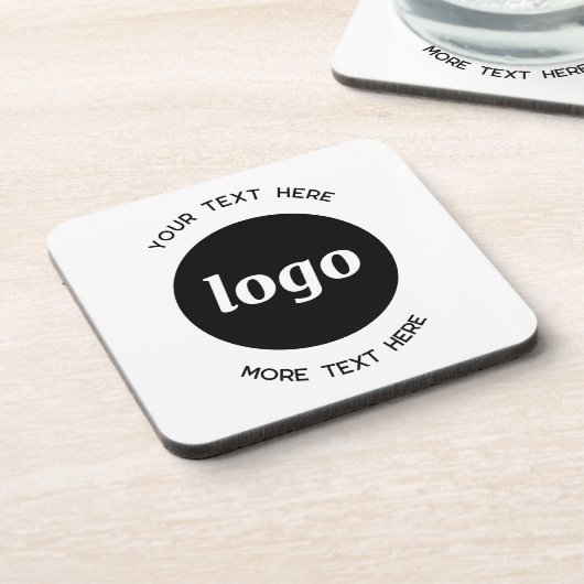 Eenvoudige Logo met tekstverwerkers Bier Onderzetter (Linkerzijde)