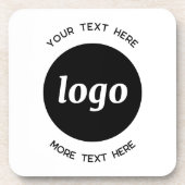 Eenvoudige Logo met tekstverwerkers Bier Onderzetter (Voorkant)