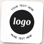 Eenvoudige Logo met tekstverwerkers Bier Onderzetter<br><div class="desc">Voeg uw eigen logo en keus van tekst aan dit ontwerp toe. Verwijder de bovenste of onderste tekst als u dat wilt. Minimalistisch en professioneel. Ideaal voor het merken van werknemers of als promotiemiddel voor uw klanten en klanten.</div>