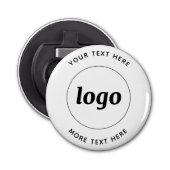 Eenvoudige Logo met tekstverwerkers Button Flesopener (Voorkant)