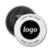 Eenvoudige Logo met tekstverwerkers Button Flesopener (Voorkant)