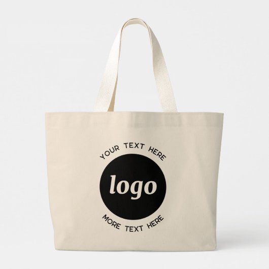 Eenvoudige Logo met tekstverwerkers Grote Tote Bag (Achterkant)