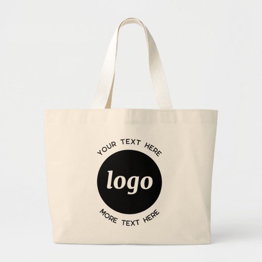 Eenvoudige Logo met tekstverwerkers Grote Tote Bag (Voorkant)