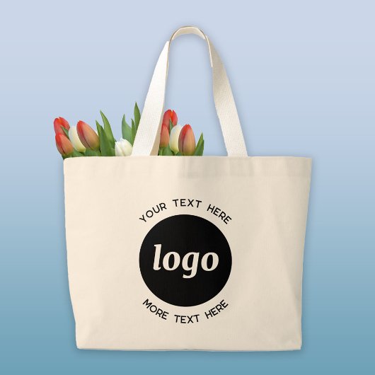Eenvoudige Logo met tekstverwerkers Grote Tote Bag