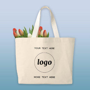 Eenvoudige Logo met tekstverwerkers Grote Tote Bag