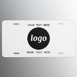Eenvoudige Logo met tekstverwerkers Nummerplaat<br><div class="desc">Voeg uw eigen logo en keus van tekst aan dit ontwerp toe. Verwijder de bovenste of onderste tekst als u dat wilt. Minimalistisch en professioneel.</div>