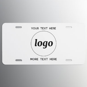 Eenvoudige Logo met tekstverwerkers Nummerplaat