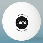 Eenvoudige Logo met tekstverwerkers Pingpongbal<br><div class="desc">Voeg uw eigen logo en keus van tekst aan dit ontwerp toe. Verwijder de bovenste of onderste tekst als u dat wilt. Minimalistisch en professioneel. Ideaal voor het merken van werknemers of als promotiemiddel voor uw klanten en klanten.</div>