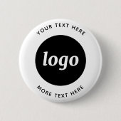 Eenvoudige Logo met tekstverwerkers Ronde Button 5,7 Cm (Voorkant)