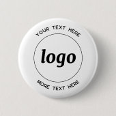 Eenvoudige Logo met tekstverwerkers Ronde Button 5,7 Cm (Voorkant)