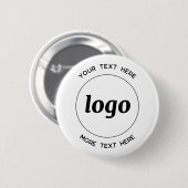 Eenvoudige Logo met tekstverwerkers Ronde Button 5,7 Cm (Voorkant /achterkant)