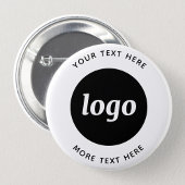 Eenvoudige Logo met tekstverwerkers Ronde Button 5,7 Cm