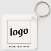 Eenvoudige Logo met tekstverwerkers Sleutelhanger (Achterkant)
