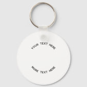 Eenvoudige Logo met tekstverwerkers Sleutelhanger (Voorkant)