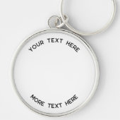 Eenvoudige Logo met tekstverwerkers Sleutelhanger (Voorkant)