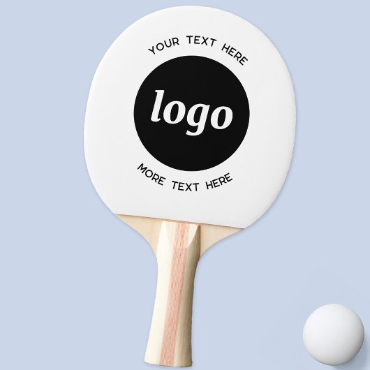 Eenvoudige Logo met tekstverwerkers Tafeltennisbatje
