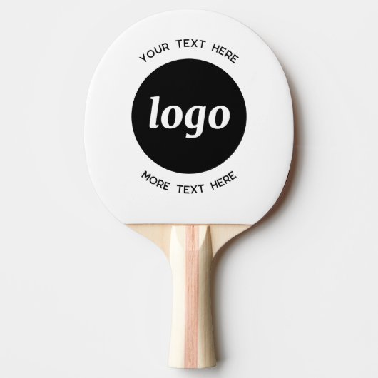 Eenvoudige Logo met tekstverwerkers Tafeltennisbatje (Voorkant)