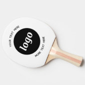 Eenvoudige Logo met tekstverwerkers Tafeltennisbatje (Zijkant)