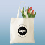 Eenvoudige Logo met tekstverwerkers Tote Bag<br><div class="desc">Voeg uw eigen logo en keus van tekst aan dit ontwerp toe. Verwijder de bovenste of onderste tekst als u dat wilt. Minimalistisch en professioneel om merktrouw te bevorderen. Ideaal voor het merken van werknemers of als promotiemiddel voor uw klanten en klanten.</div>