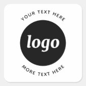 Eenvoudige Logo met tekstverwerkers Vierkante Sticker (Voorkant)