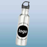 Eenvoudige Logo met tekstverwerkers Waterfles<br><div class="desc">Voeg uw eigen logo en keus van tekst aan dit ontwerp toe. Verwijder de bovenste of onderste tekst als u dat wilt. Minimalistisch en professioneel om merktrouw te bevorderen. Ideaal voor het merken van werknemers of als promotiemiddel voor uw klanten en klanten.</div>