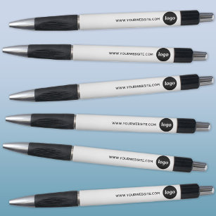 Eenvoudige Logo met website promotiezaken Pen