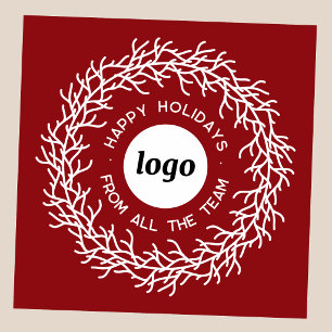 Eenvoudige Logo Met Zakelijke Promotie Tekst Feestdagenkaart