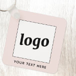 Eenvoudige Logo met zwart-wit roze voor tekstgebru Sleutelhanger<br><div class="desc">Voeg je eigen logo en tekstkeuze toe aan dit ontwerp. Verwijder de tekst als u wilt. Minimalistisch en professioneel. Geweldig voor het branding van medewerkers,  of als een promotieproduct voor uw klanten en klanten.</div>