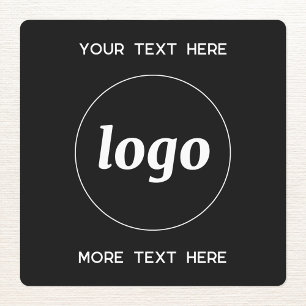 Eenvoudige Logo met zwart-wittekst Labels