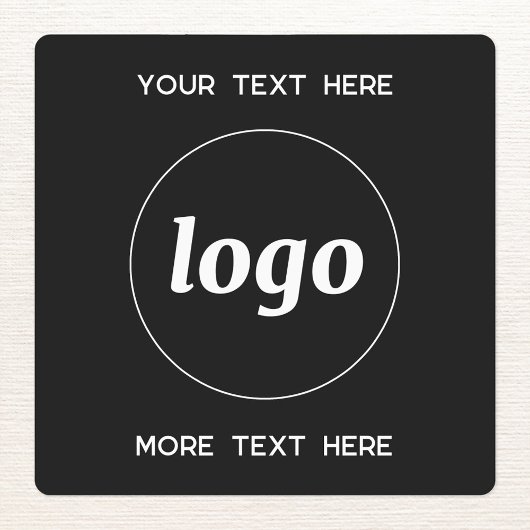 Eenvoudige Logo met zwart-wittekst Labels
