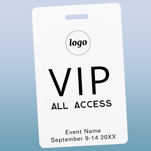 Eenvoudige Logo Minimalistische VIP All Access Pas Badge