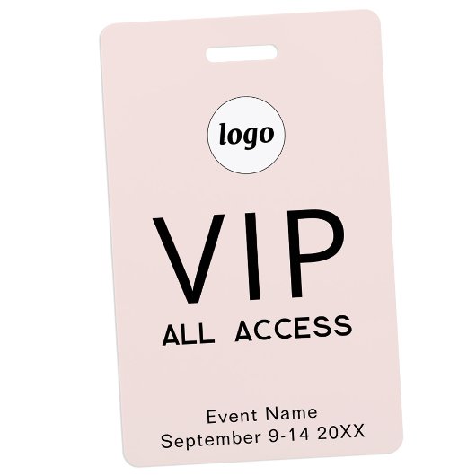 Eenvoudige Logo Minimalistische VIP All Access Pas Badge