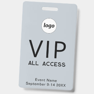Eenvoudige Logo Minimalistische VIP All Access Pas Badge