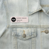 Eenvoudige Logo minimalistische zwarte roze naamta Naamplaatje (In situ)