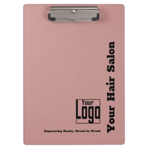 Eenvoudige Logo Motto Zwart Roze Haarsalon Klembord