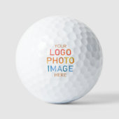 Eenvoudige Logo of foto aangepaste kleur Golfballen (Voorkant)