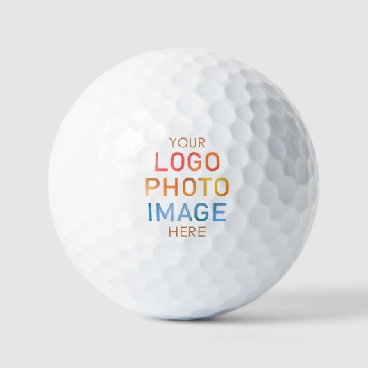 Eenvoudige Logo of foto aangepaste kleur Golfballen (Voorkant)