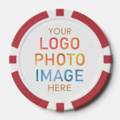 Eenvoudige Logo of foto gepersonaliseerd op maat Poker Chips (Voorkant)