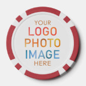 Eenvoudige Logo of foto gepersonaliseerd op maat Poker Chips (Achterkant)
