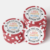 Eenvoudige Logo of foto gepersonaliseerd op maat Poker Chips (Opstapeling)
