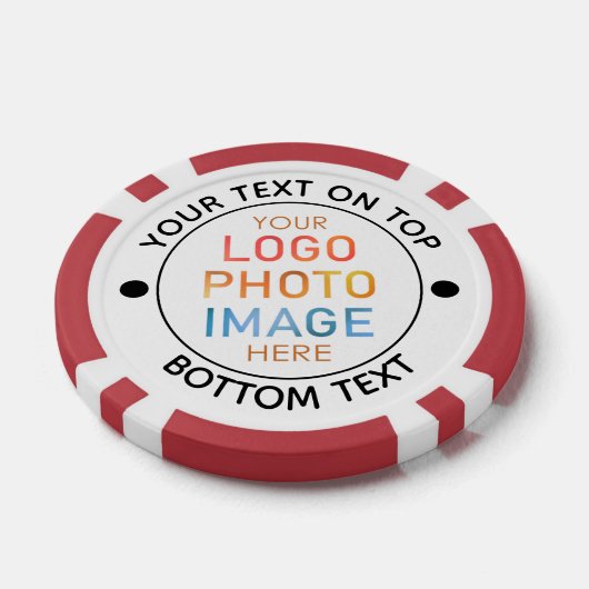 Eenvoudige Logo of foto gepersonaliseerd op maat Poker Chips (Enkel)