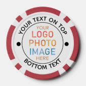 Eenvoudige Logo of foto gepersonaliseerd op maat Poker Chips (Achterkant)