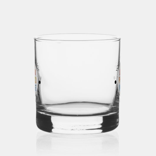 Eenvoudige Logo of foto gepersonaliseerd op maat Whisky Glas (Links)
