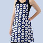 Eenvoudige Logo Patroon Promotie Navy Blue Schort<br><div class="desc">Eenvoudig minimalistisch logo-ontwerp om merkloyaliteit te bevorderen en uw kleine bedrijf te promoten. Vervang de logo door uw eigen kleur en wijzig de achtergrondkleur in het ontwerpgereedschap om aan te passen. Perfect voor zakelijke feesten en evenementen,  of voor uw tuin,  kunst,  ambacht,  café,  restaurant,  catering of bakkerij.</div>