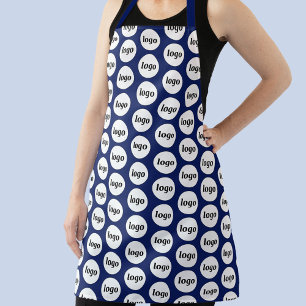 Eenvoudige Logo Patroon Promotie Navy Blue Schort