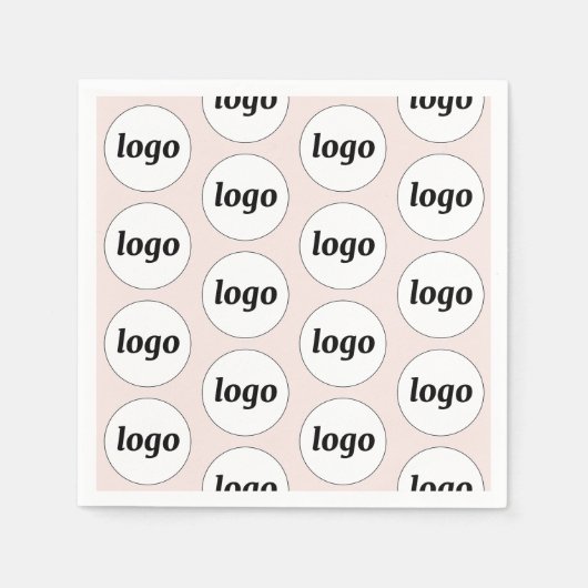 Eenvoudige Logo Patroon Promotionele Blush Roze Servet (Voorkant)
