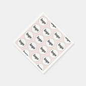 Eenvoudige Logo Patroon Promotionele Blush Roze Servet (Hoek)