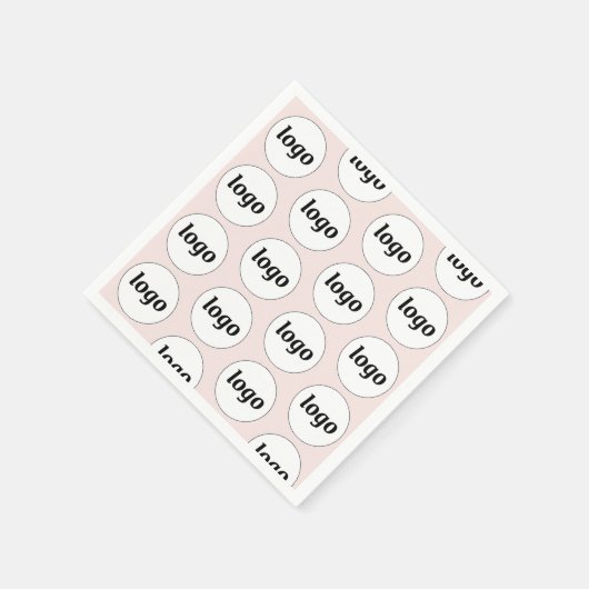 Eenvoudige Logo Patroon Promotionele Blush Roze Servet (Hoek)
